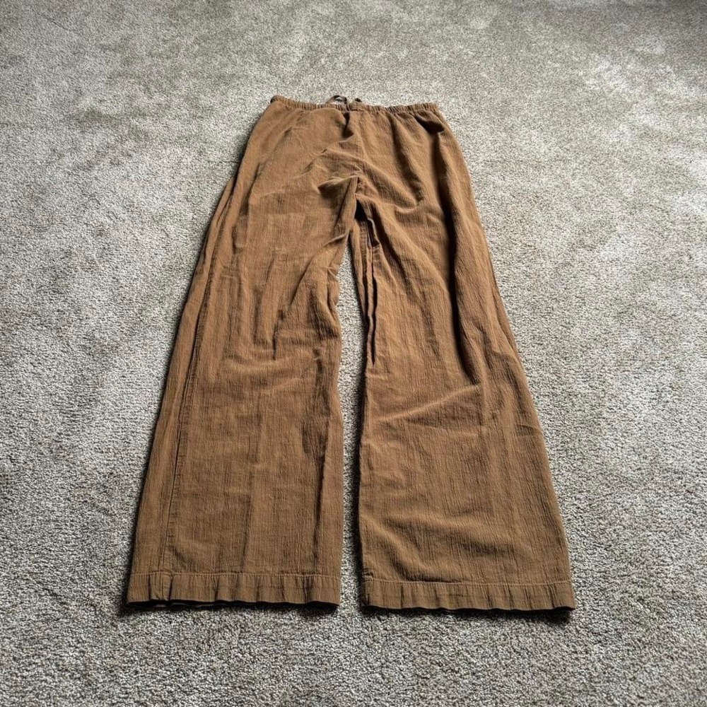 LOW VISION BROWN STRAIGHT LEG PANTS